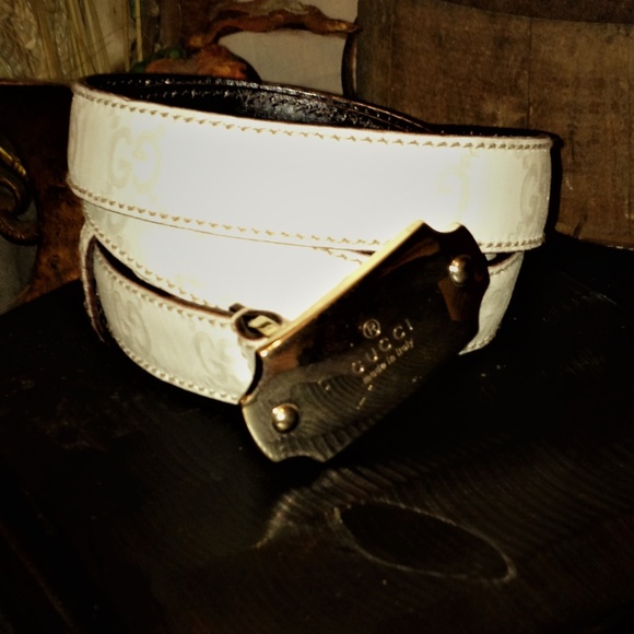SOLD!!! Off White Double GG Leather Belt - Picture 7 of 7